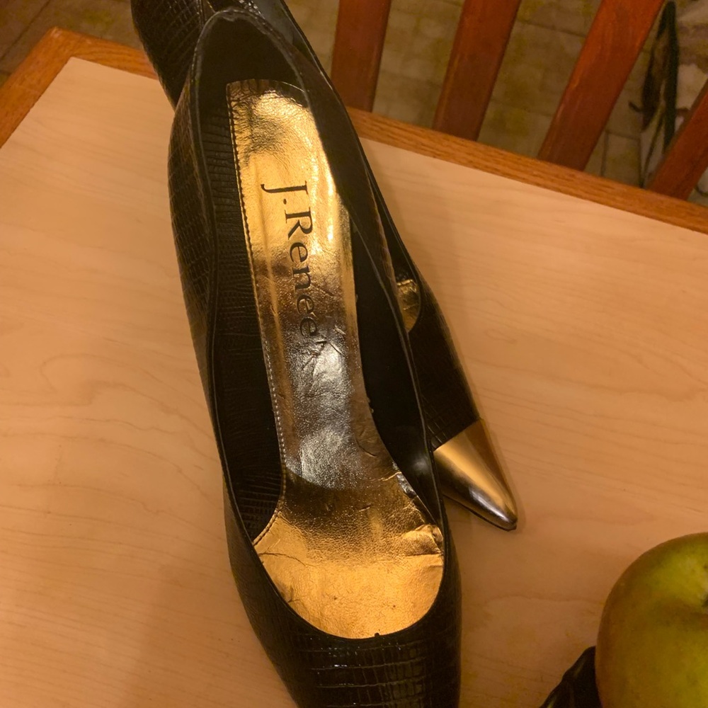 J.Renee Black and Gold Women's Shoes